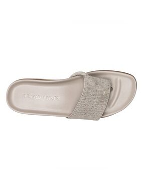 Donald Pliner Taupe Metallic Slide Sandal - Vacation, summer, beach